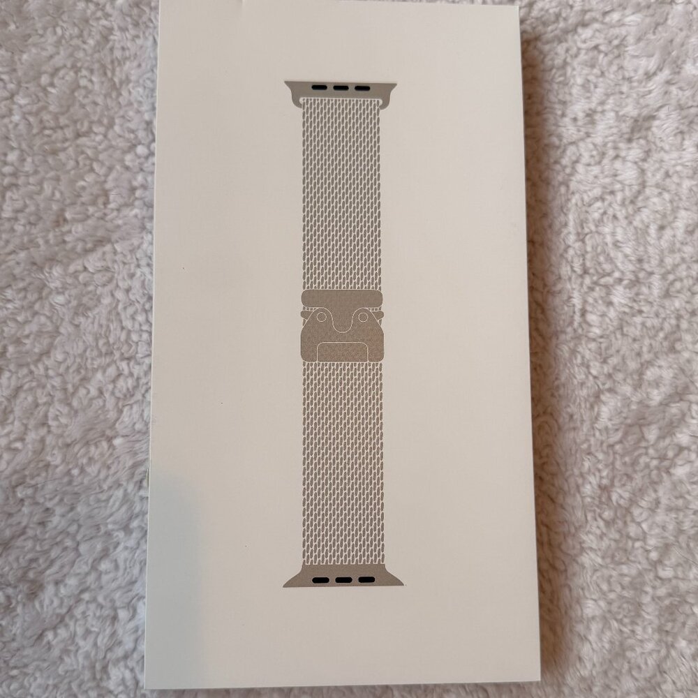Natural Titanium Milanese Loop Apple Watch Band | 49MM | Medium - Picture 3 of 8